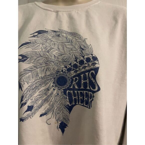 Comfort Colors Y2K Thick Cheerleading White Crewneck Sweatshirt. Size Medium. - Picture 3 of 5